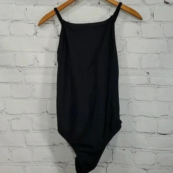 Kona Sol Black High Neck Full Coverage One Piece Swimsuit Womens Size M - Picture 1 of 12